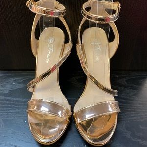 Metallic Rose Gold High Heels